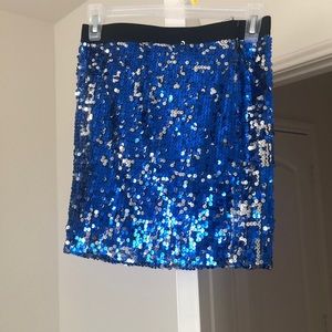 Black and Silver Sequin Skirt